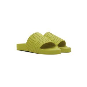 NEW BOTTEGA VENETA FLIP FLOPS CARPET SLIDES KIWI GREEN SZ 39